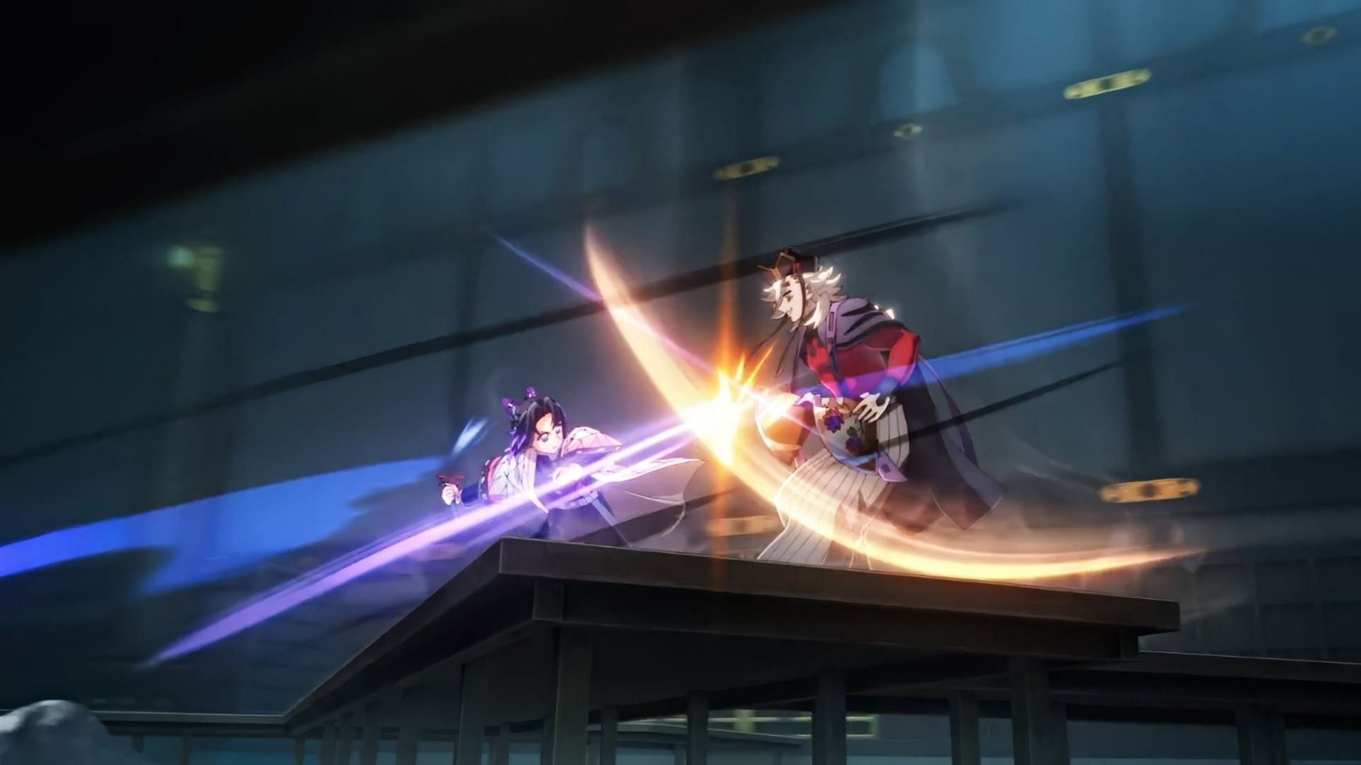 Shinobu and Doma as seen in the Demon Slayer: Infinity Castle movie (Image via Ufotable)